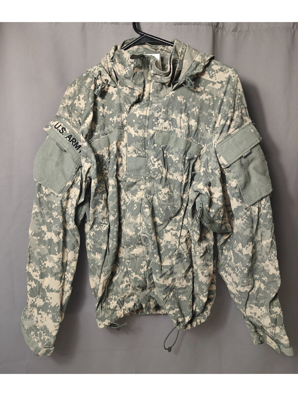 US Army Jacket Mens Adult Small Green Digital Camo Full Zip Cold Weather Coat